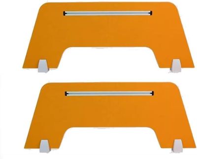 Office Partition, 2 Acoustic Panels with Support Feet for Classroom Tables (Each 60 x 30 cm)