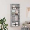 vidaXL Magazine Rack 2 pcs Gray Sonoma 60 x 12 x 70 cm Engineered Wood view 2