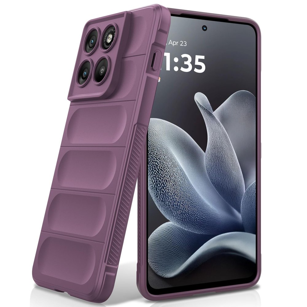 BonYonka Silicone Case for Motorola Moto Edge 70, Purple
