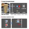 1-Way Spring-Loaded Safety Swing Gate, Stainless Steel, 50 x 97 cm view 4