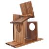 Wooden Squirrel Feeder House for Outdoors, Garden, and Trees view 1