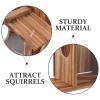 Wooden Squirrel Feeder House for Outdoors, Garden, and Trees view 3