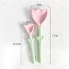ALMLNLL 3D Flower-Shaped Ceramic Soup Spoons, 2-Pack view 2