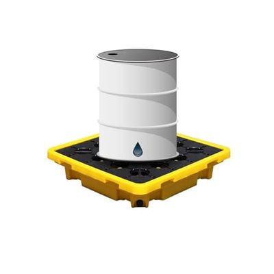 SFSLBFB Modular Heavy-Duty Spill Containment Tray, 67 x 67 x 15 cm, with Leak-Proof Grating Platform