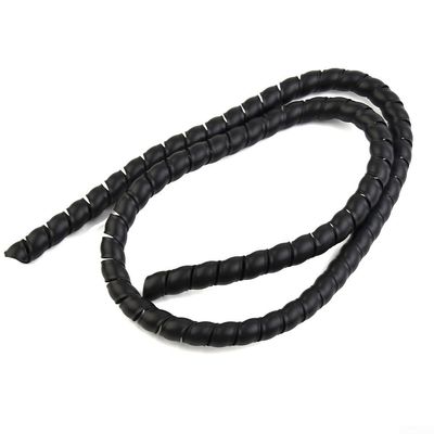 Hydraulic Hose Protection Spiral Wrap, 1 m, 8/12 mm Inner Diameter, Black, for Hydraulic, Pneumatic and Industrial Hoses (D-12 mm)