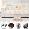 Generic Washable Plush Sofa Cover for Dogs, Orange, 110 x 210 cm view 3