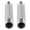 ZJchao 2-Piece Stainless Steel Threaded Pipe Nipples, Same Diameter, for Plumbing Fixtures (4-Point Additional Threaded Extension Rod, 10 cm) view 2