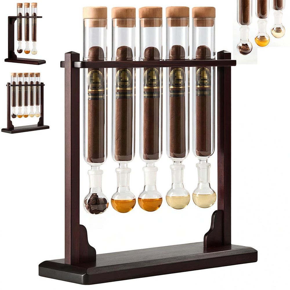 UIHECTA Cigar Flavor Infuser & Humidor, 5-Tube Set