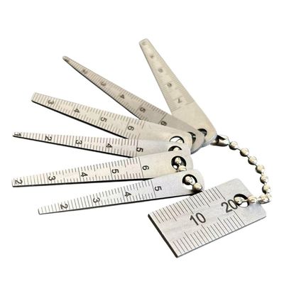 FACAIIO Stainless Steel Gap Gauge Set, 7 Tapered Feeler Gauges, 175 mm