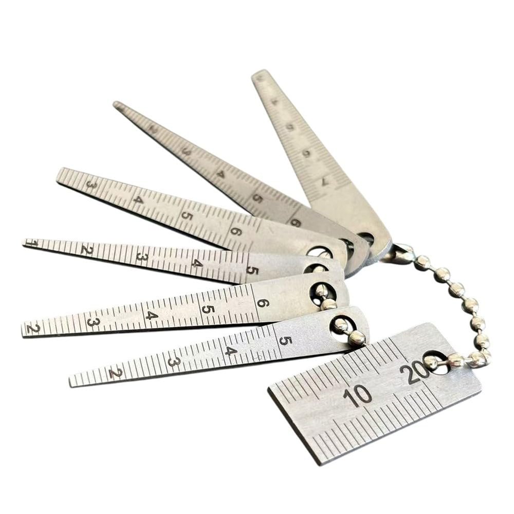 FACAIIO Stainless Steel Gap Gauge Set, 7 Tapered Feeler Gauges, 175 mm