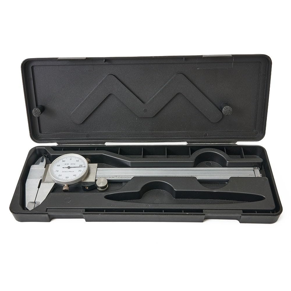 FACAIIO Stainless Steel Caliper, 6 in, 0.001 in, 4-Way Inside/Outside/Depth/Step Measurement