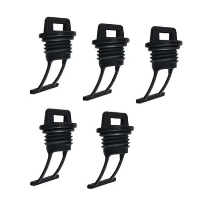 Healeved 5-Piece Nylon Kayak Drain Plugs, Threaded Boat Drain Stoppers, Easy to Remove, for Kayaks and Canoes