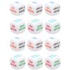 Mikinona 12-Pc. White Acrylic Drinking Game Dice, Portable, for Adult Parties, KTV and Bars, Random Color view 1