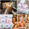 Mikinona 12-Pc. White Acrylic Drinking Game Dice, Portable, for Adult Parties, KTV and Bars, Random Color view 4