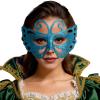 Carnival Half Mask with Powder, Light Blue, One Size view 2