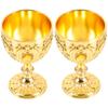 Parliky 2-Piece Small Antique Tempered Glass Liqueur Glasses with Whiskey Motif, 30 ml view 1