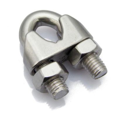 Marine-Grade DIN 741 Wire Rope Clamp, 304/316 Stainless Steel, M10, 4-Pack