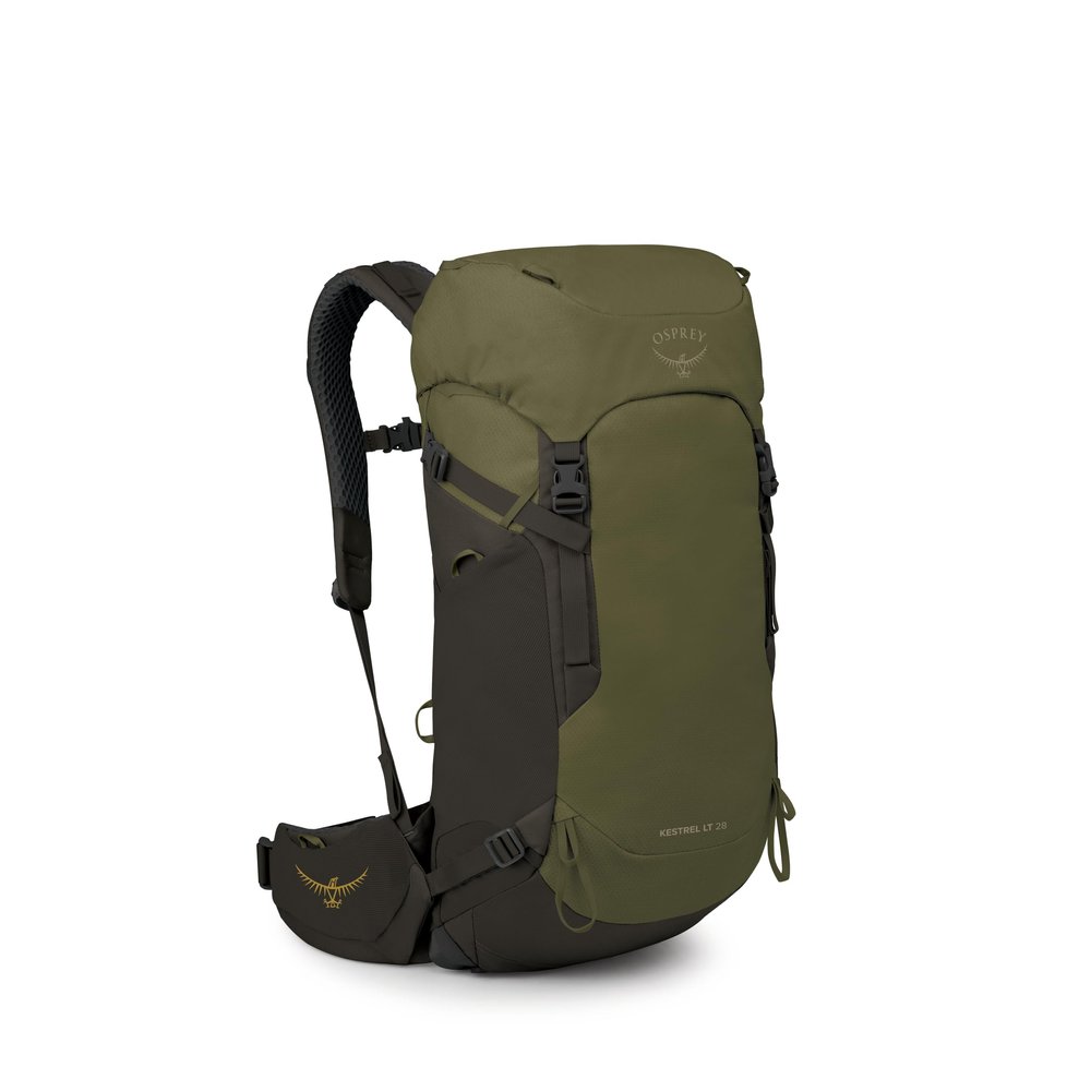 Osprey Kestrel LT 28L Men's Backpack - Lightweight Hiking & Travel Pack with Waterproof Rain Cover, Moss Green