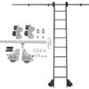 Heavy-Duty Sliding Ladder Hardware Kit, 100–600 cm Rails, Floor Wheels, Ladder Not Included view 1