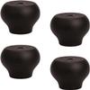 LwsCUiH Replacement Furniture Legs for Solid Wood Furniture, Round Cabinet Legs, Raised Legs, 4-Piece Set with Screws (20 mm/0.79 in, Original Wood Color) (Black, 40 mm/1.57 in) view 1