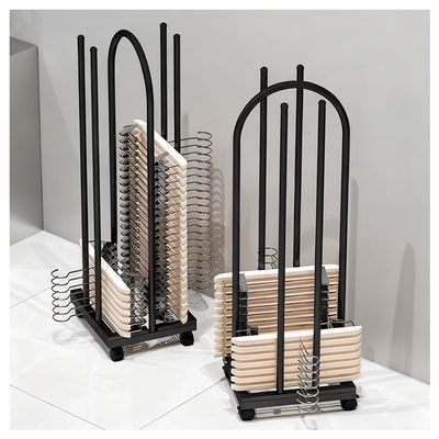 Metal Hanger Rack with Swivel Casters, Black, 35 x 30 x 100 cm