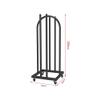 Metal Hanger Rack with Swivel Casters, Black, 35 x 30 x 100 cm view 2