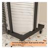 Metal Hanger Rack with Swivel Casters, Black, 35 x 30 x 100 cm view 4