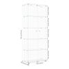 Freestanding Glass Display Cabinet with LED, 5 Tiers, 2 Doors and Lock, White view 2