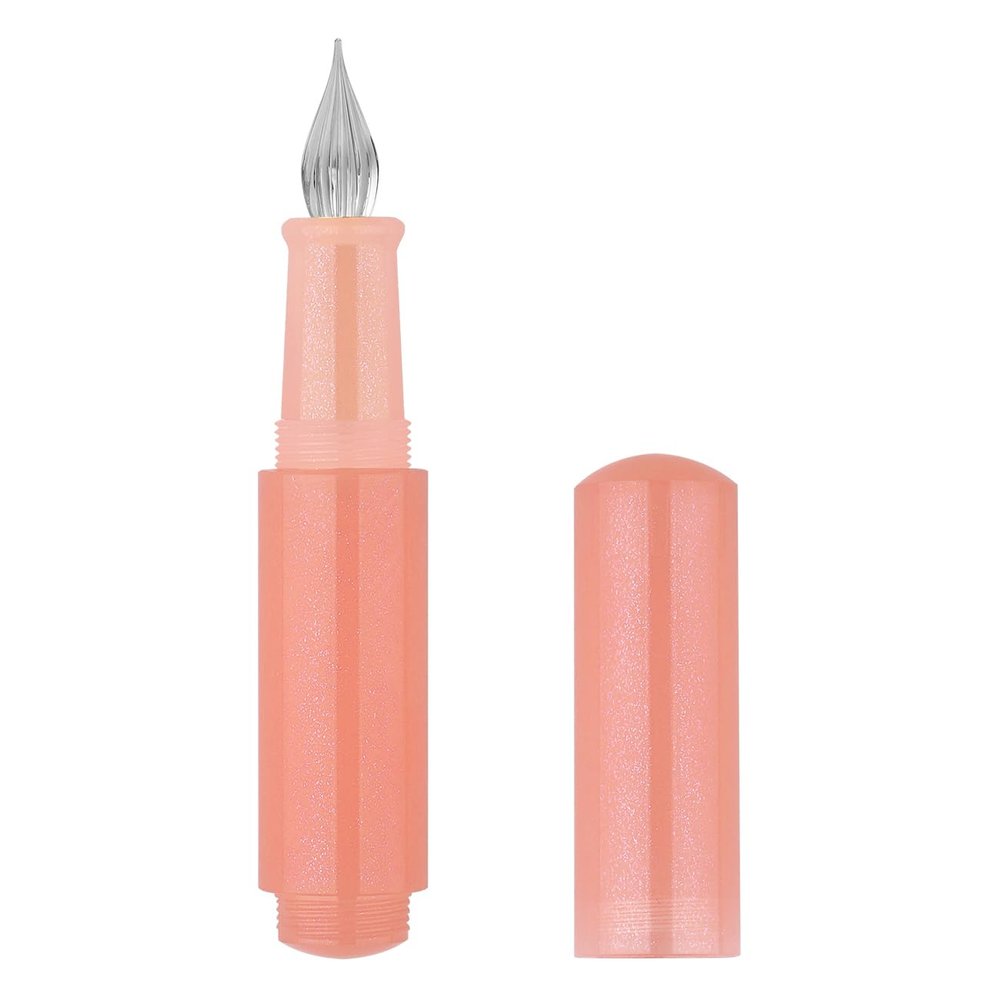 SIPLIV Wancai Mini Calligraphy Pen, Resin, Pocket-Size, Candy Pink, Glass Nib