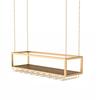 Ceiling-Mounted Wine Rack with Hanging Glass Holder view 1