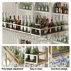 Ceiling-Mounted Wine Rack with Hanging Glass Holder view 2