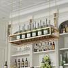 Ceiling-Mounted Wine Rack with Hanging Glass Holder view 3