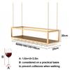 Ceiling-Mounted Wine Rack with Hanging Glass Holder view 4