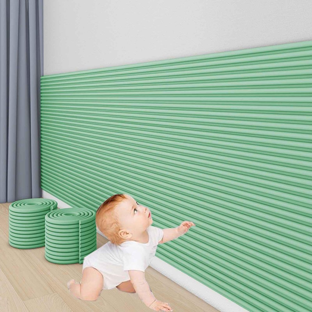 MTHGH Upholstered Wall Panels for Children's Rooms, 200 cm Self-Adhesive Wall Cushion, Headboard and Bed Wall Protection (010, 10 * 1000 cm)