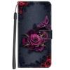 YKTO Samsung Galaxy S24 Ultra PU Leather Wallet Flip Case, Diagonal Rose view 1