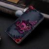 YKTO Samsung Galaxy S24 Ultra PU Leather Wallet Flip Case, Diagonal Rose view 2