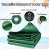 Green PVC Tarp 1.4 x 5 m, Waterproof, UV-Stabilized, with Eyelets view 2