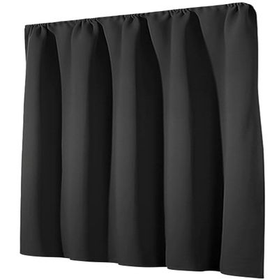 QINLIQIN Blackout Curtain, 176 x 270 cm, Black, 1-Piece Set