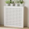 Modern White Wood Radiator Cover, 90 x 70 x 20 cm view 1