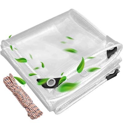 Transparent Waterproof PVC Tarp, 190 x 230 cm, UV-Stabilized