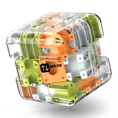Coolden 3D Maze Ball Puzzle with Rolling Balls, Large Maze Cube, Yellow