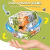 Coolden 3D Maze Ball Puzzle with Rolling Balls, Large Maze Cube, Yellow view 3