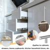 YYTECH 10-Pack Stainless Steel Cabinet Handles, Round T-Bar Pulls, Silver, 12 x 128 x 220 mm view 4