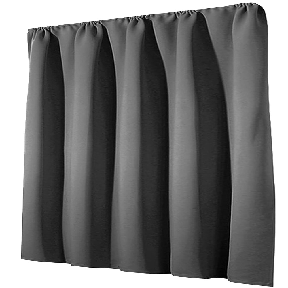 QINLIQIN Blackout Curtain for Tracks, 158 x 215 cm, Soft and Durable, Dark Gray, 1-Piece Set