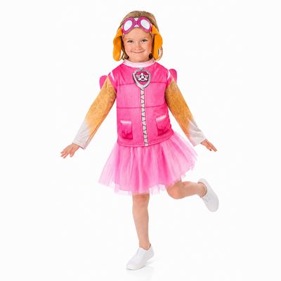 Chaks Skye Children's Costume, Official Paw Patrol Outfit, 4-Piece Set, Size 116