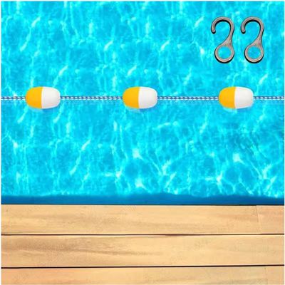 80 m Floating Pool Divider, Durable Swim Rope with 2 Hooks (95 meters)
