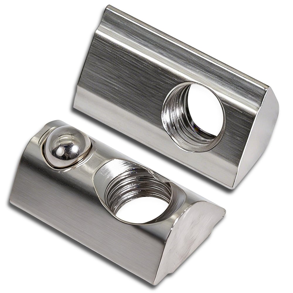 KINETOX 60-Piece M8 T-Nut Set with Spring Ball for 30-Series Aluminum Profiles