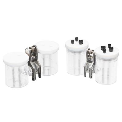 H-Type Electrolysis Cell with Replaceable Membrane, Unsealed Three-Electrode Borosilicate Glass Cell, 1 Set (100 mL)