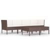 Mokuyary 6-Piece Brown PE Rattan Outdoor Lounge Set with Cushions view 2