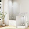 3-Panel Folding Bathtub Shower Screen 120 x 140 cm, White view 3